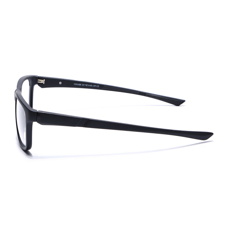 Voyage Active Black Square Eyeglasses for Men & Women (6686MG5653-C1)