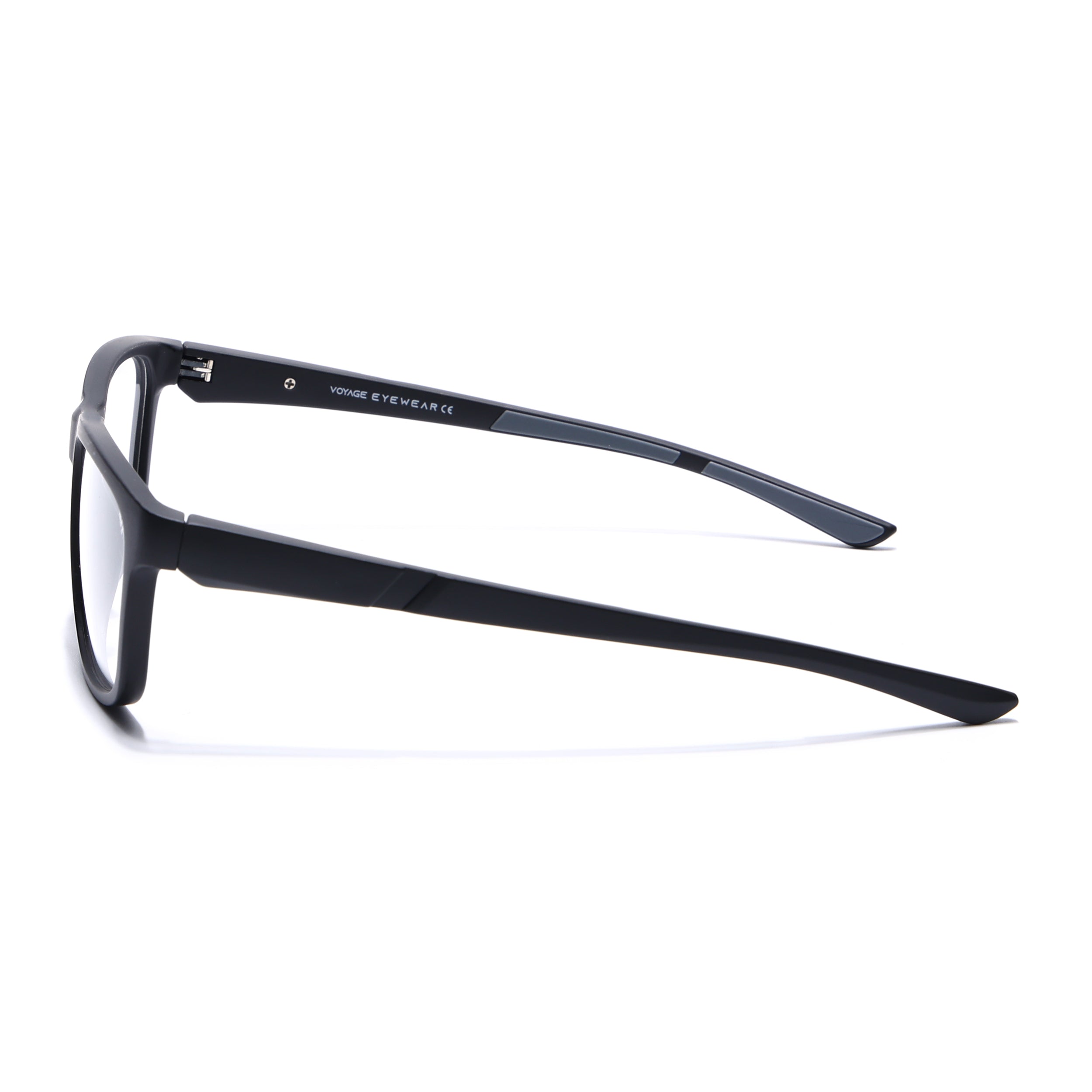 Voyage Active Black Square Eyeglasses for Men & Women (6686MG5654-C2)