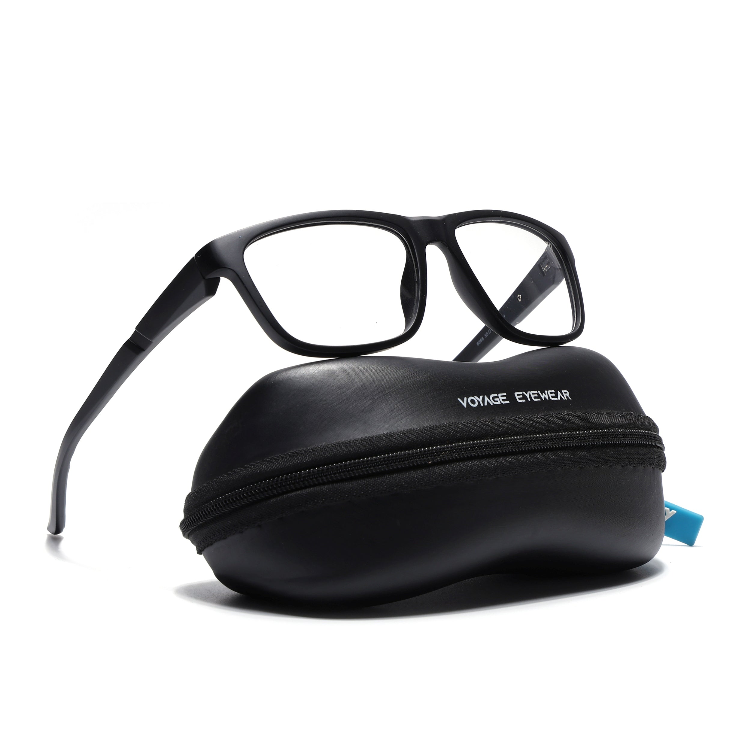 Voyage Active Black Square Eyeglasses for Men & Women (6686MG5654-C2)