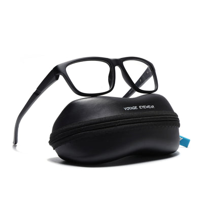 Voyage Active Black Square Eyeglasses for Men & Women (6686MG5654-C2)