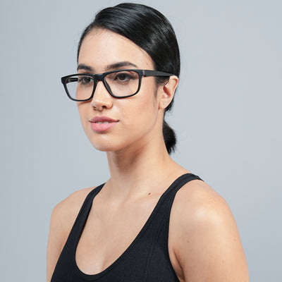 Voyage Active Black Square Eyeglasses for Men & Women (6686MG5655-C3)