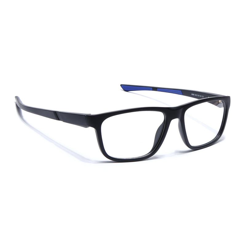 Voyage Active Black Square Eyeglasses for Men & Women (6686MG5655-C3)