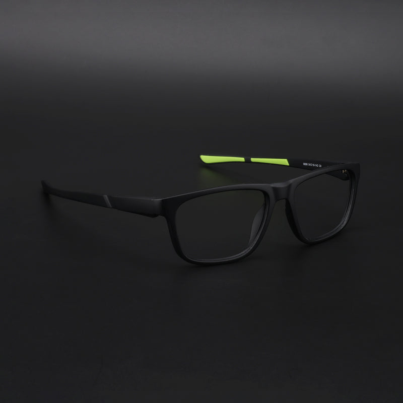 Voyage Active Black Square Eyeglasses for Men & Women (6686MG5656-C4)