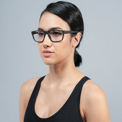 Voyage Active Black Square Eyeglasses for Men & Women (6686MG5656-C4)