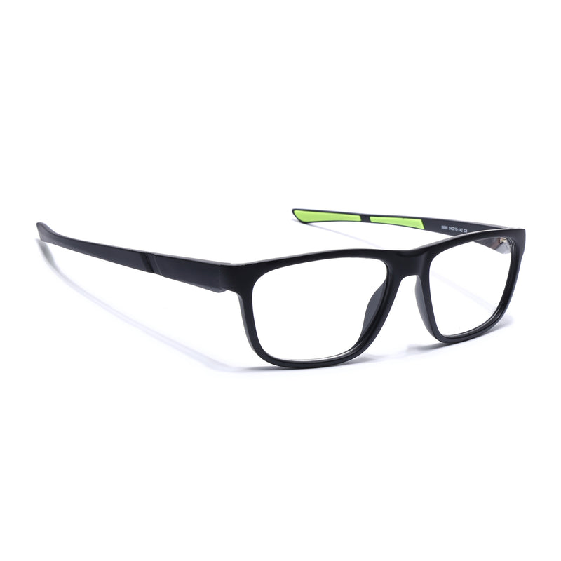 Voyage Active Black Square Eyeglasses for Men & Women (6686MG5656-C4)