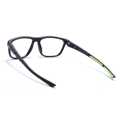 Voyage Active Black Square Eyeglasses for Men & Women (6686MG5656-C4)