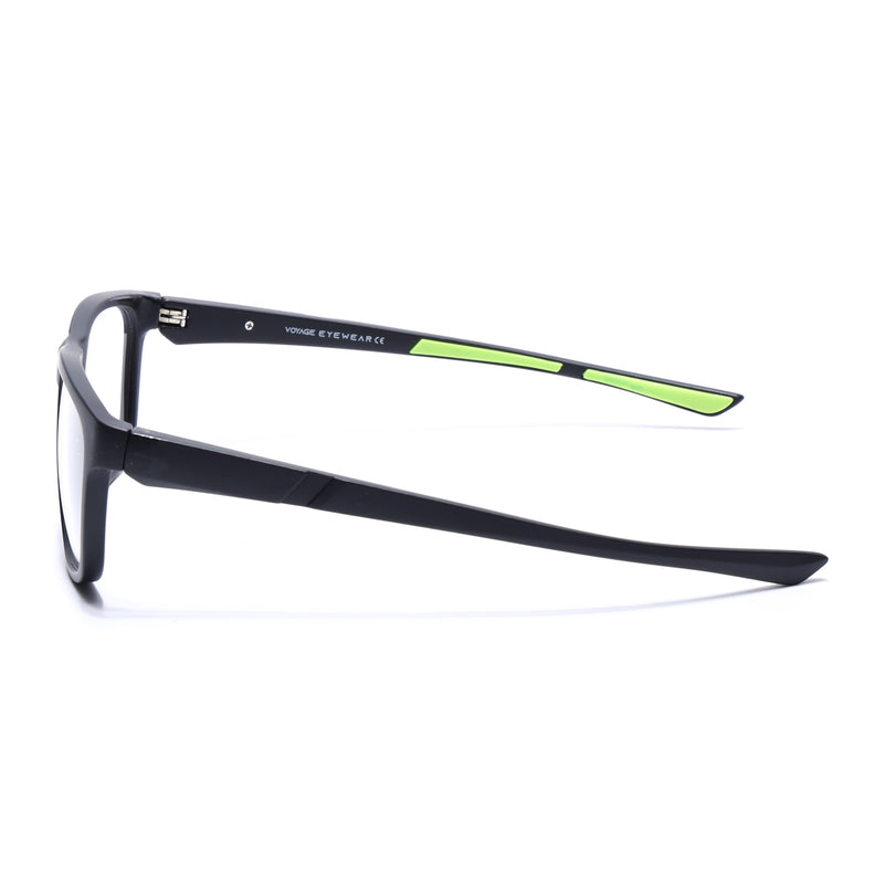 Voyage Active Black Square Eyeglasses for Men & Women (6686MG5656-C4)