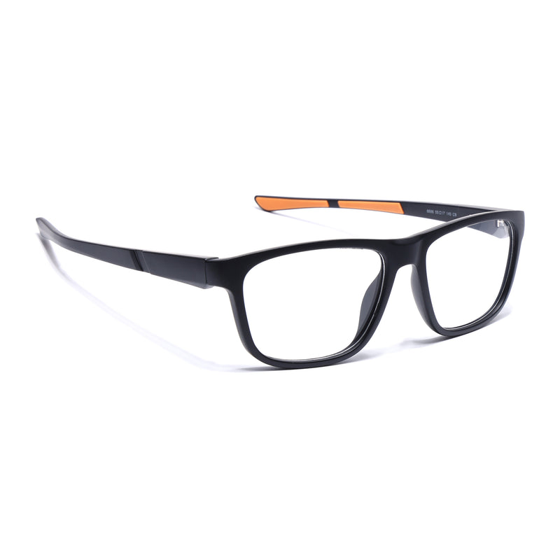 Voyage Active Black Square Eyeglasses for Men & Women (6686MG5658-C6)
