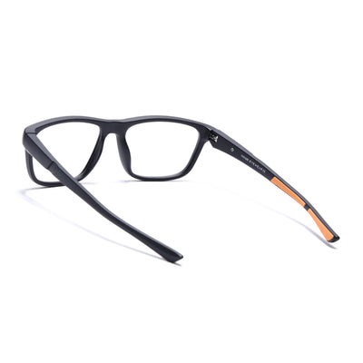 Voyage Active Black Square Eyeglasses for Men & Women (6686MG5658-C6)
