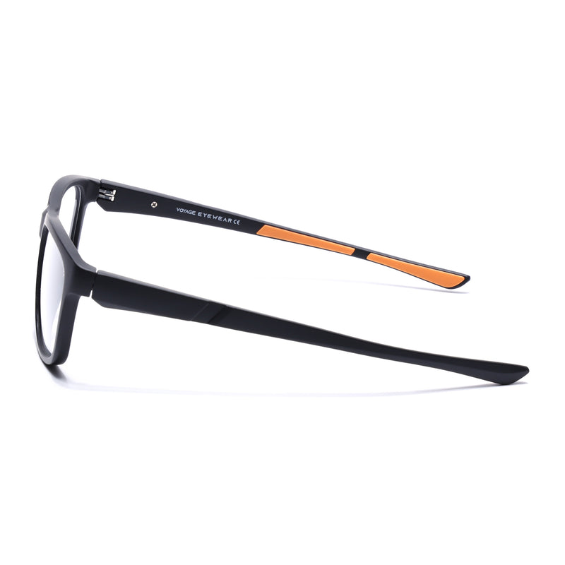 Voyage Active Black Square Eyeglasses for Men & Women (6686MG5658-C6)