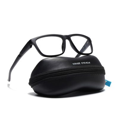 Voyage Active Black Square Eyeglasses for Men & Women (6686MG5658-C6)