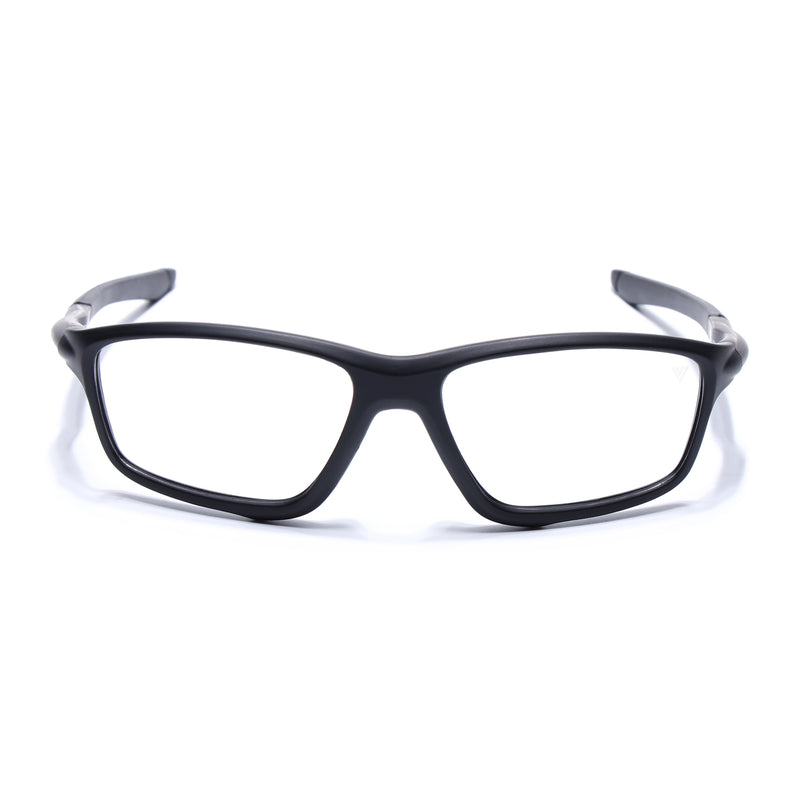Voyage Active Black Rectangle Eyeglasses for Men & Women (6687MG5659-C1)