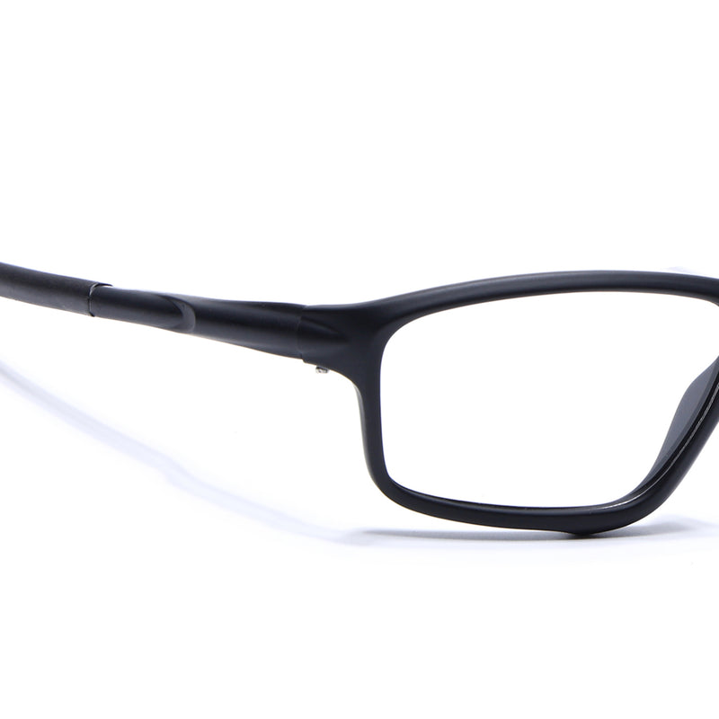 Voyage Active Black Rectangle Eyeglasses for Men & Women (6687MG5659-C1)