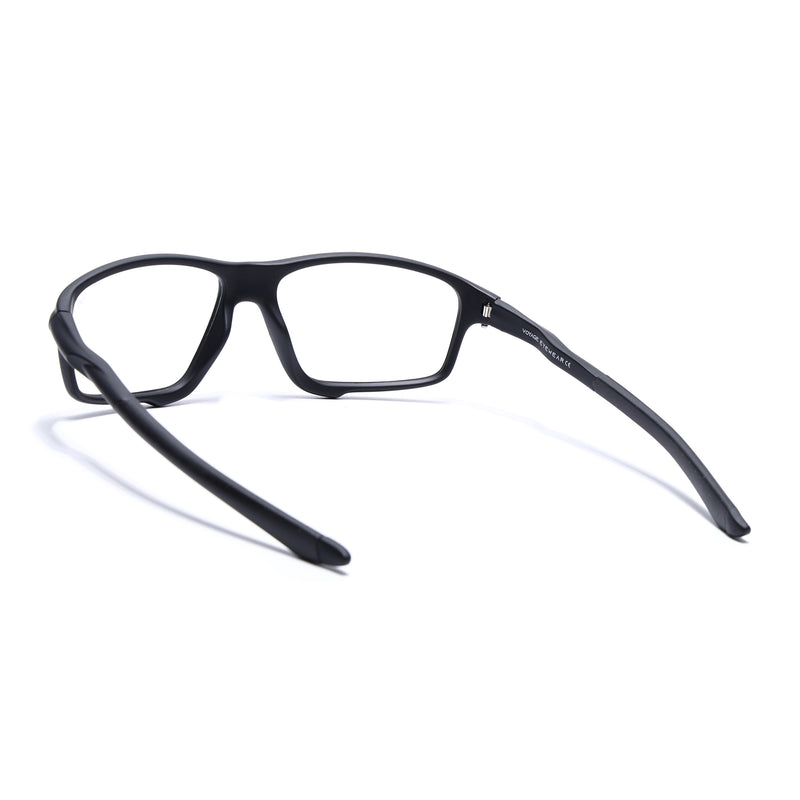 Voyage Active Black Rectangle Eyeglasses for Men & Women (6687MG5659-C1)