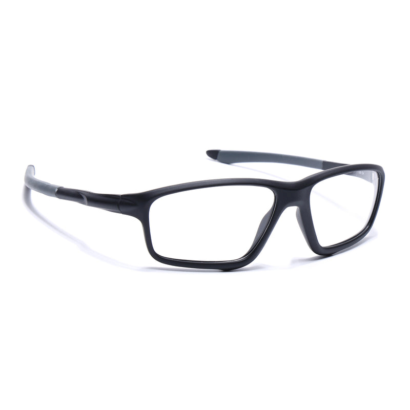 Voyage Active Black Rectangle Eyeglasses for Men & Women (6687MG5660-C2)
