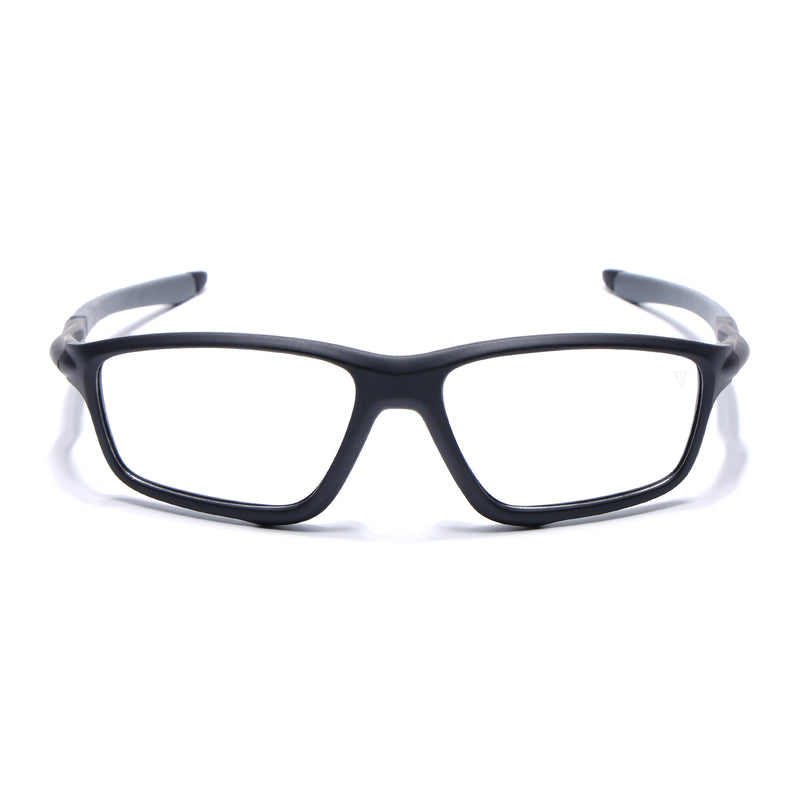 Voyage Active Black Rectangle Eyeglasses for Men & Women (6687MG5660-C2)