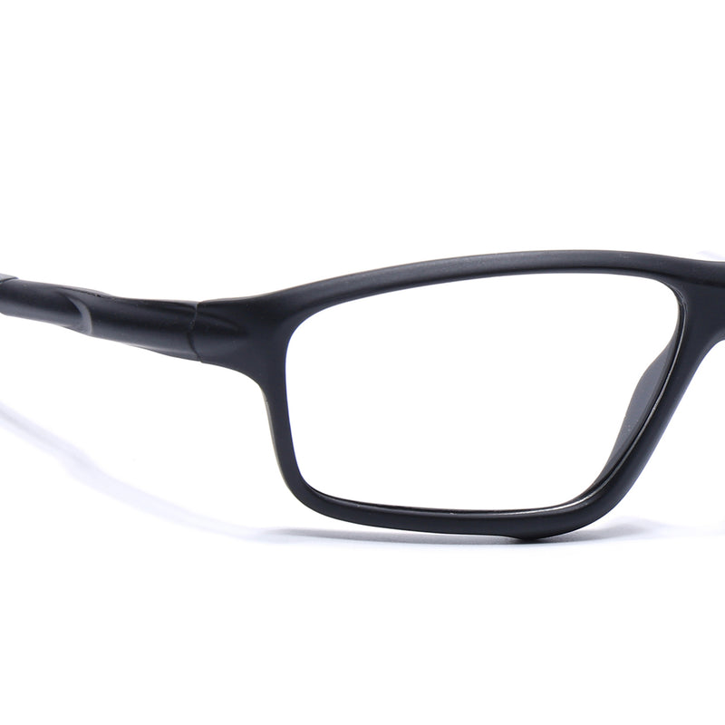 Voyage Active Black Rectangle Eyeglasses for Men & Women (6687MG5660-C2)