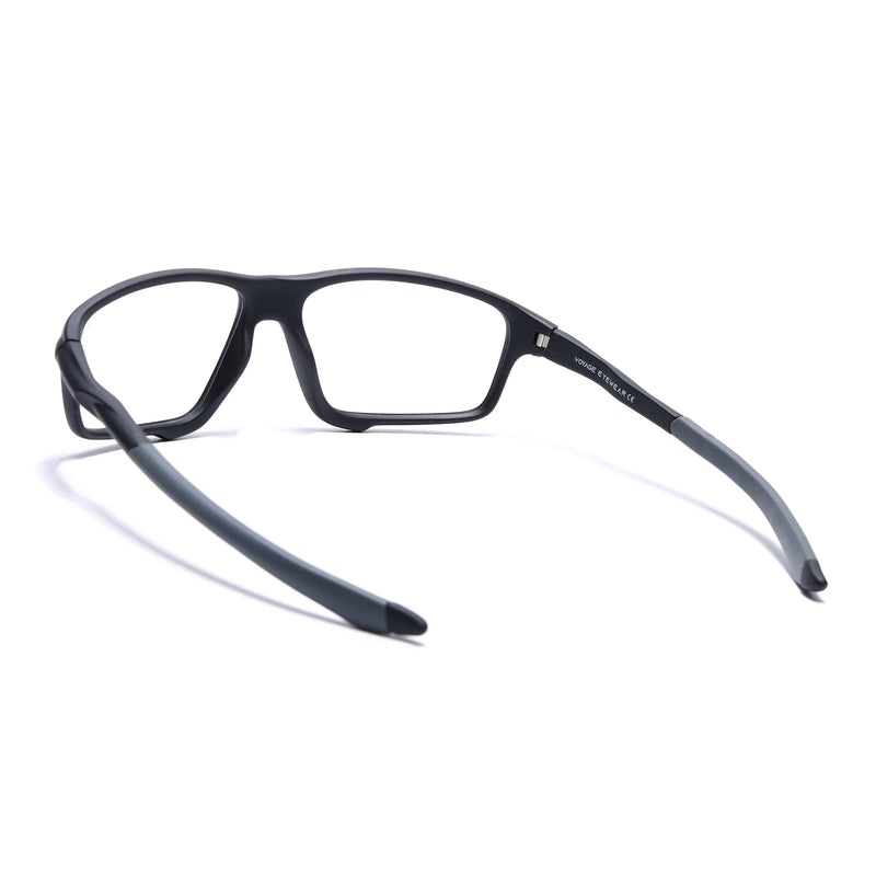 Voyage Active Black Rectangle Eyeglasses for Men & Women (6687MG5660-C2)
