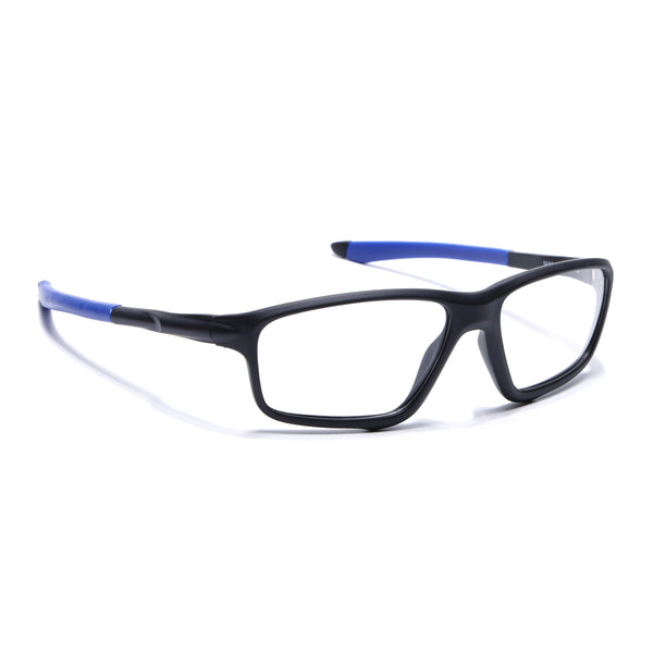 Voyage Active Black Rectangle Eyeglasses for Men & Women (6687MG5661-C3)