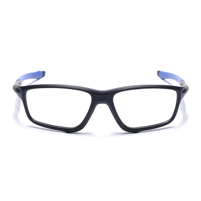 Voyage Active Black Rectangle Eyeglasses for Men & Women (6687MG5661-C3)