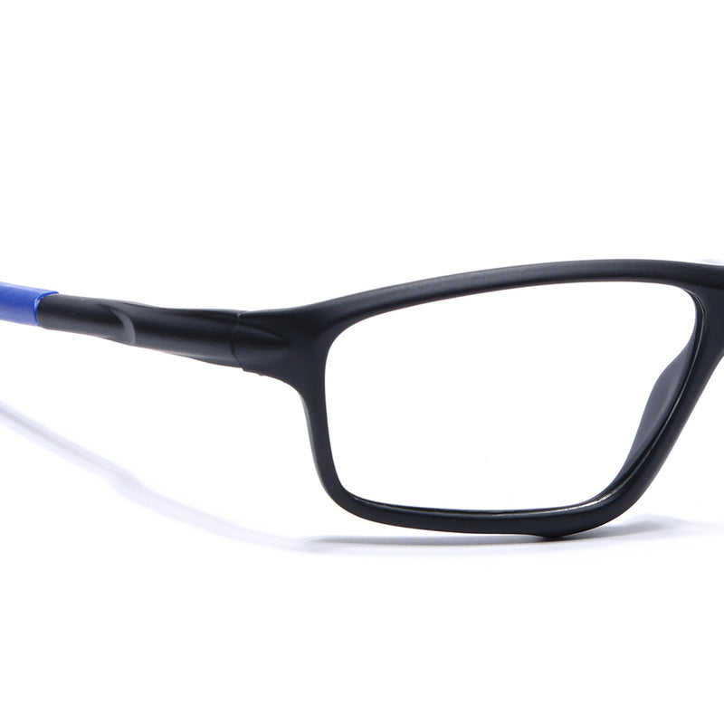 Voyage Active Black Rectangle Eyeglasses for Men & Women (6687MG5661-C3)