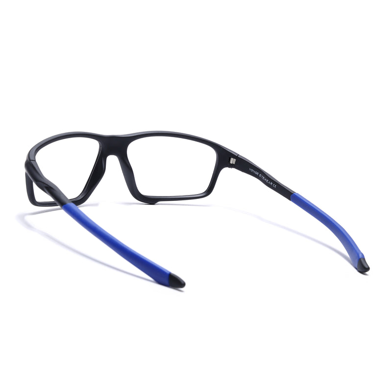 Voyage Active Black Rectangle Eyeglasses for Men & Women (6687MG5661-C3)