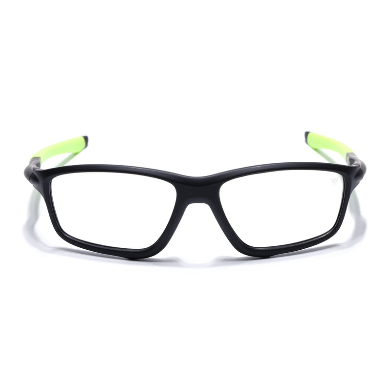 Voyage Active Black Rectangle Eyeglasses for Men & Women (6687MG5662-C4)