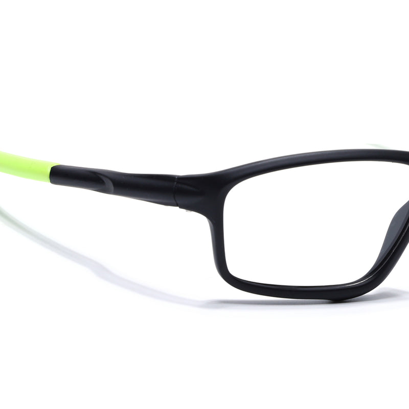 Voyage Active Black Rectangle Eyeglasses for Men & Women (6687MG5662-C4)