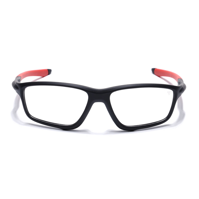 Voyage Active Black Rectangle Eyeglasses for Men & Women (6687MG5663-C5)