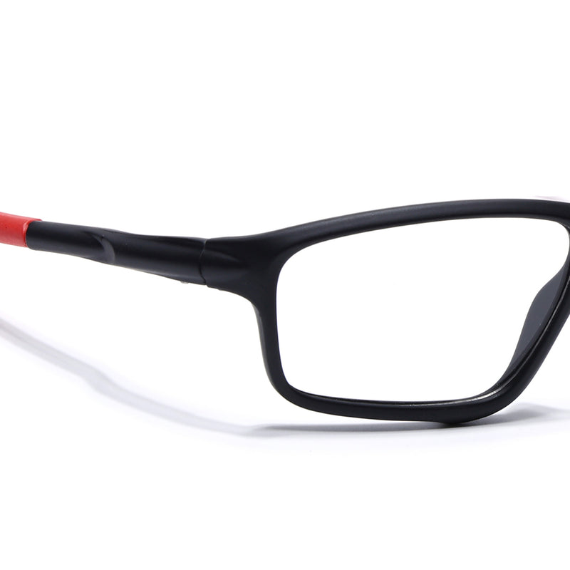 Voyage Active Black Rectangle Eyeglasses for Men & Women (6687MG5663-C5)