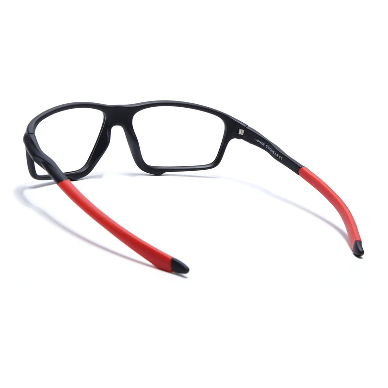Voyage Active Black Rectangle Eyeglasses for Men & Women (6687MG5663-C5)