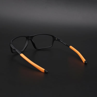 Voyage Active Black Rectangle Eyeglasses for Men & Women (6687MG5664-C6)