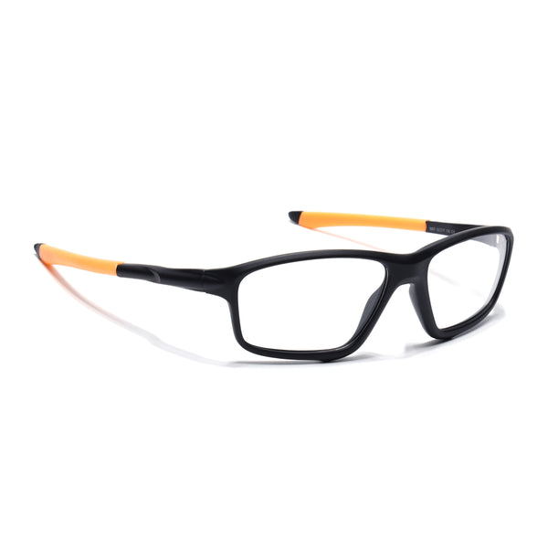 Voyage Active Black Rectangle Eyeglasses for Men & Women (6687MG5664-C6)