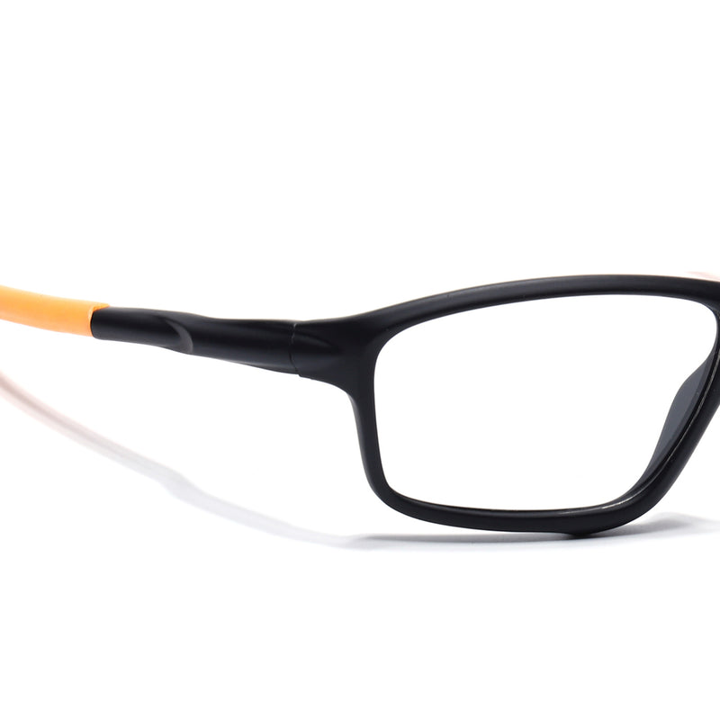 Voyage Active Black Rectangle Eyeglasses for Men & Women (6687MG5664-C6)