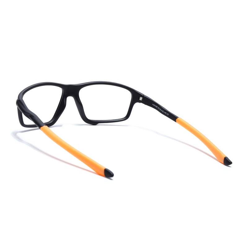 Voyage Active Black Rectangle Eyeglasses for Men & Women (6687MG5664-C6)