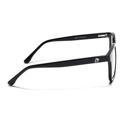 Eyejack Shine Black Rectangle Eyeglasses for Men & Women (668801FCL2316)