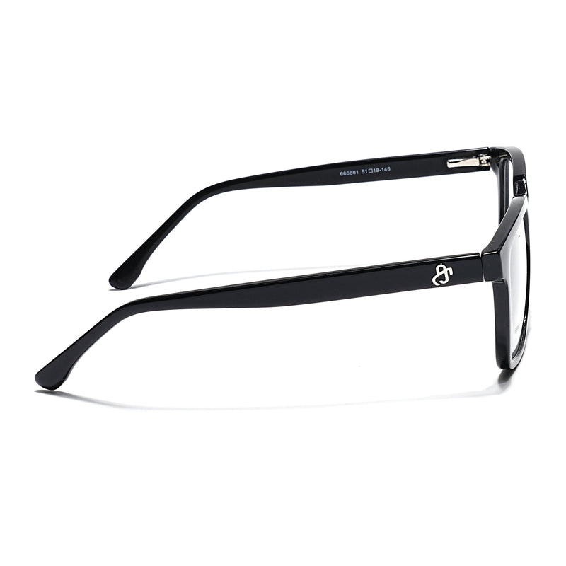 Eyejack Shine Black Rectangle Eyeglasses for Men & Women (668801FCL2316)