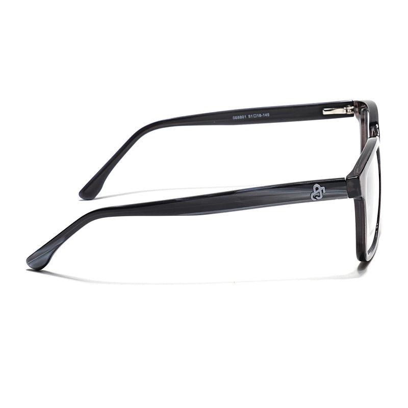 Eyejack Grey Rectangle Eyeglasses for Men & Women (668801FCL2320)