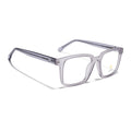 Eyejack Matt Grey Rectangle Eyeglasses for Men & Women (668801FCL2321)