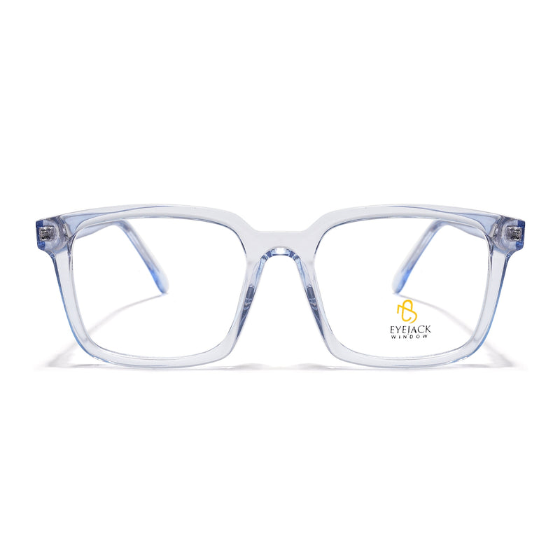 Eyejack Light Blue Rectangle Eyeglasses for Men & Women (668801FCL2323)