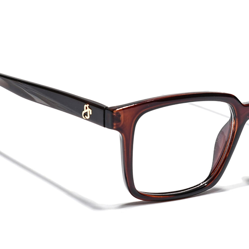 Eyejack Brown Rectangle Eyeglasses for Men & Women (668801FCL2324)