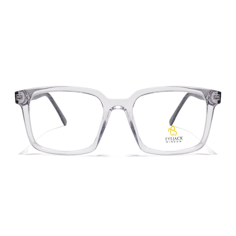 Eyejack Transparent Rectangle Eyeglasses for Men & Women (668801FCL2326)