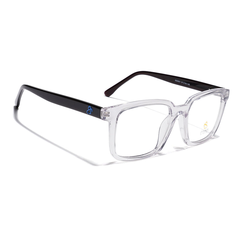 Eyejack Transparent Rectangle Eyeglasses for Men & Women (668801FCL2326)