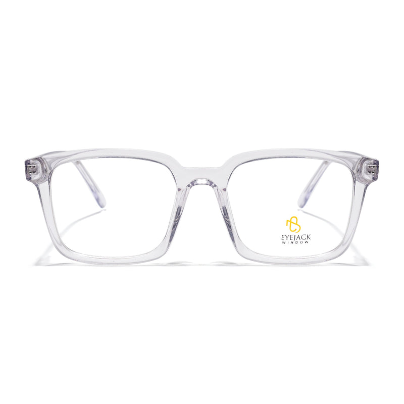Eyejack Transparent Rectangle Eyeglasses for Men & Women (668801FCL2327)