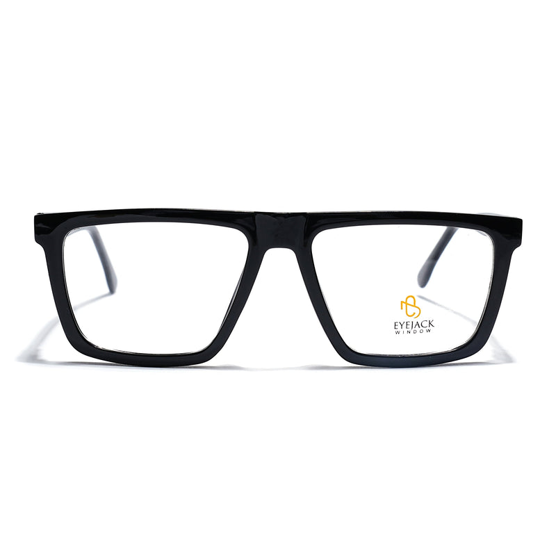 Eyejack Shine Black Wayfarer Eyeglasses for Men & Women (668802FCL2328)