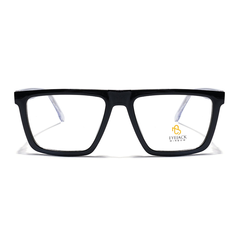 Eyejack Shine Black Wayfarer Eyeglasses for Men & Women (668802FCL2329)
