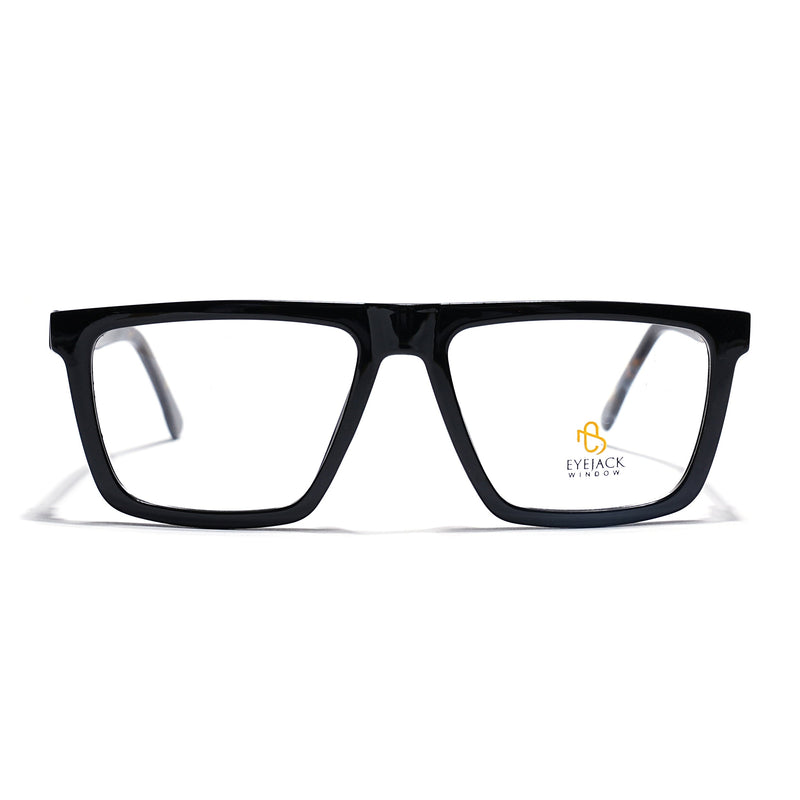 Eyejack Shine Black Wayfarer Eyeglasses for Men & Women (668802FCL2330)
