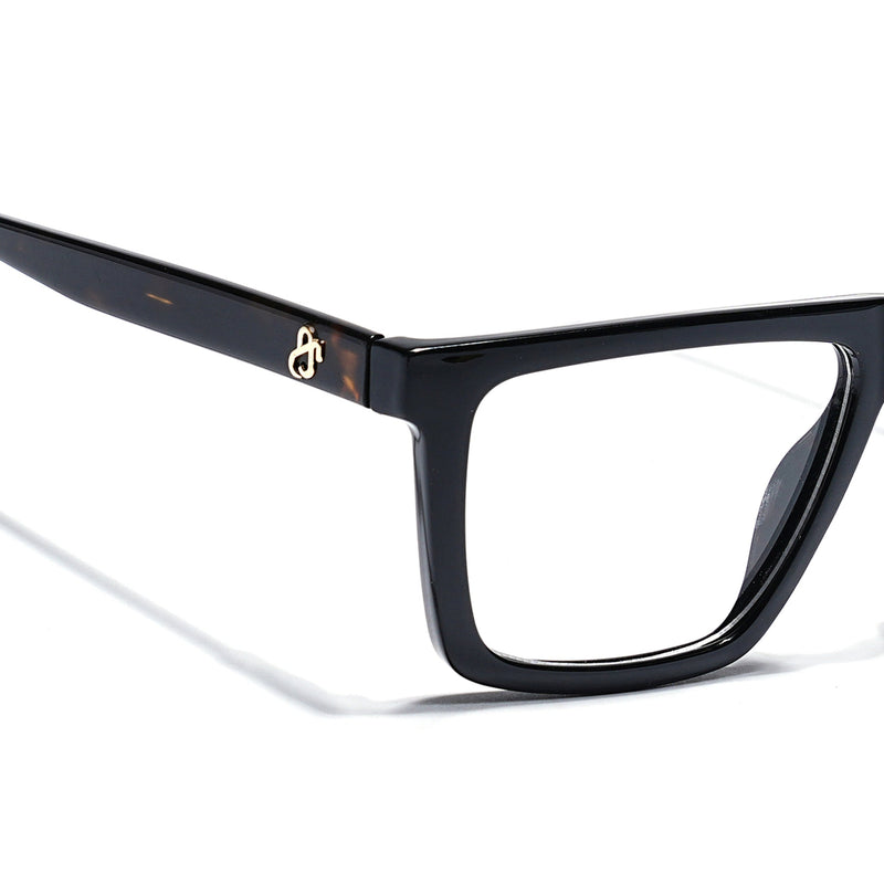 Eyejack Shine Black Wayfarer Eyeglasses for Men & Women (668802FCL2330)