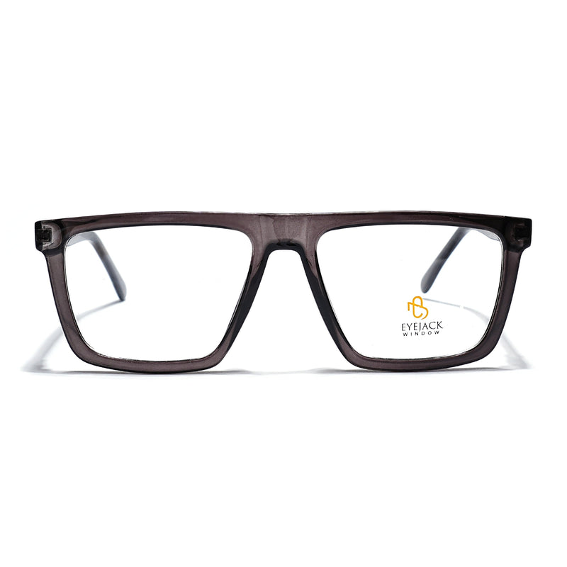 Eyejack Grey Wayfarer Eyeglasses for Men & Women (668802FCL2331)