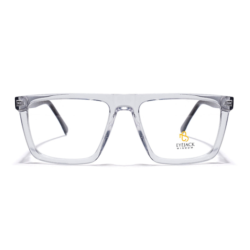 Eyejack Transparent Wayfarer Eyeglasses for Men & Women (668802FCL2338)